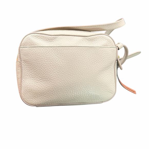 Fossil Gemma Cream Pebbled Leather Crossbody Small Camera Bag Adjustable Strap - Picture 3 of 9